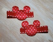 Mickey Mouse Red Dot Hair Clips - Buy 3 Items, Get 1 Free