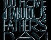 Set of 2 Hand-printed Father's Day Cards -- Fabulous