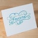 Greeting Card -- You're My Favorite -- hand printed on white