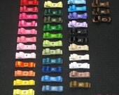 LiliBug YOU PICK Tuxedo Hair Bows Clips (6) - Solids