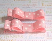 LiliBug PINK POLKA DOT Tuxedo Hair Bow Set