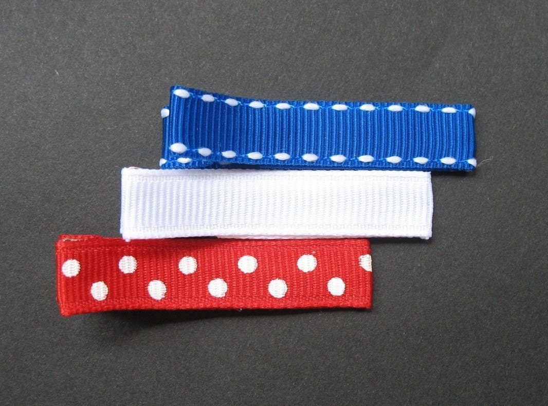 LiliBug Patriotic Hair Clippie Set of 3