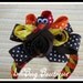 LiliBug Fall Turkey 3-in-1 Woven Headband and HairBow Set