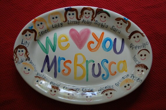 Teacher Platter Customized with Class Faces GREAT TEACHER GIFT