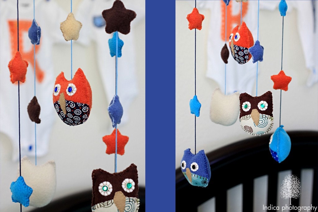 Personalized Children Owl Mobile - Made to Order