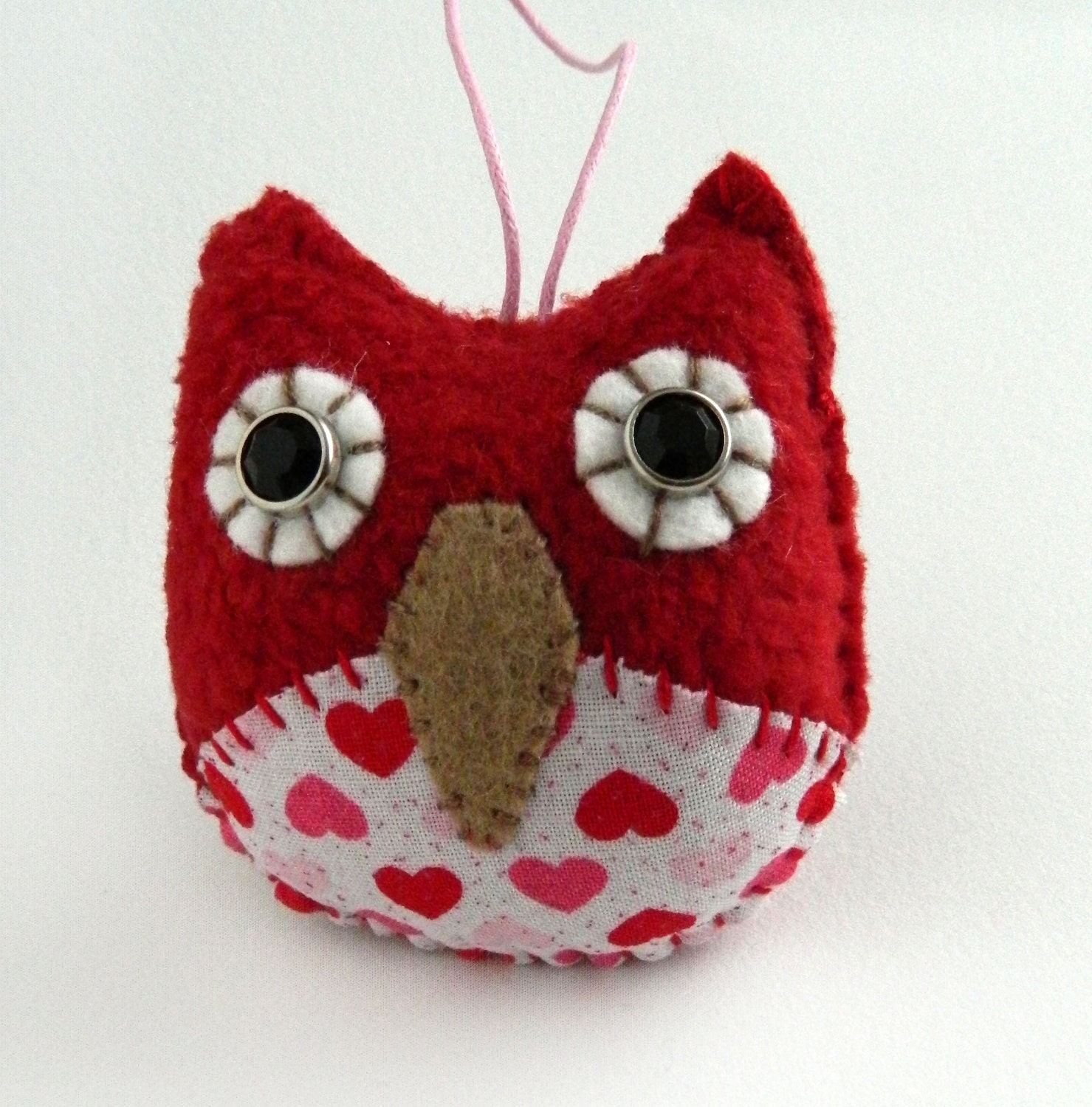 Valentines Owl Ornament