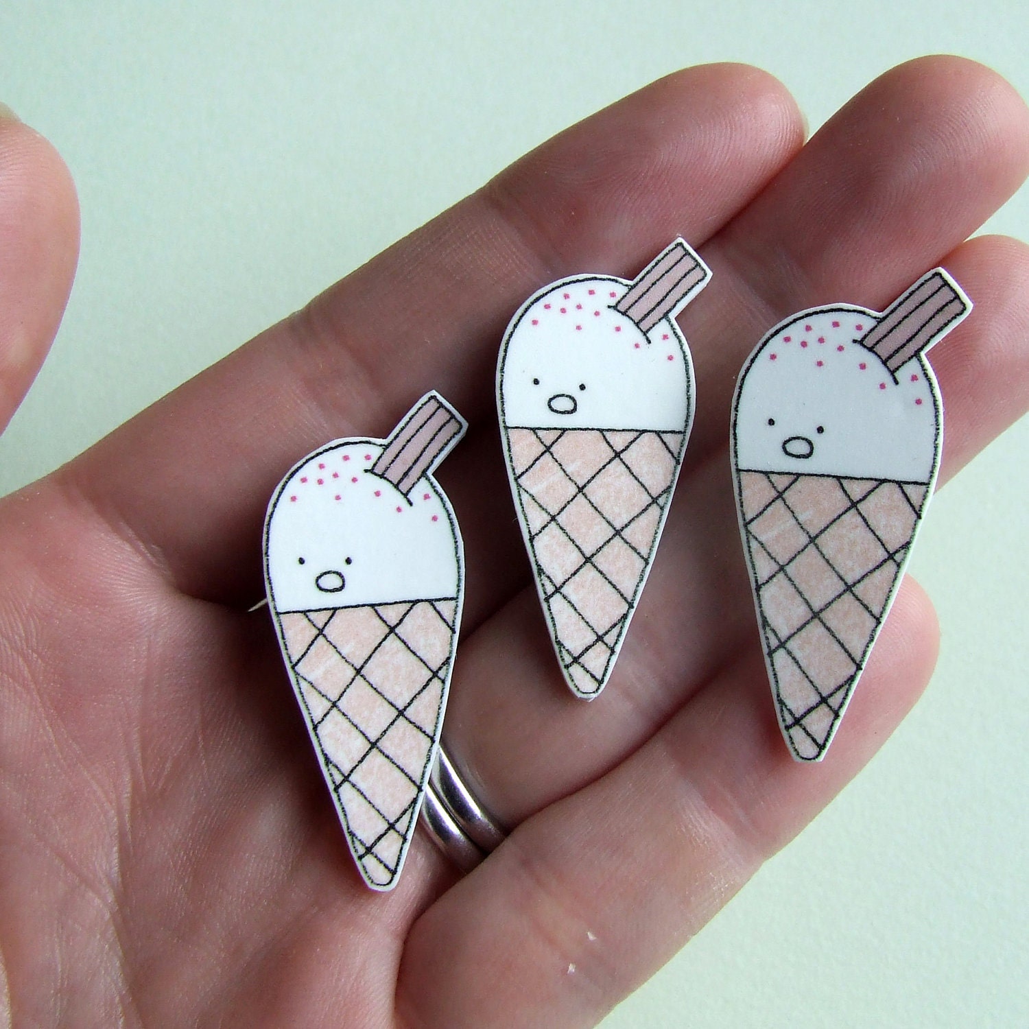 Ice Cream - Small Illustrated Pin Badge