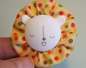 Lion Fabric Badge / Pin - OOAK