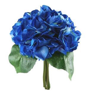 Bright Blue Hydrangea Wedding Bouquet, Bridesmaid Bouquet, Maid of Honor Bouquet, Flower Girl Bouquet, Please Allow 2 weeks for Shipping