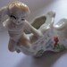 Vintage China Shoe Figurine Red Letter Japan