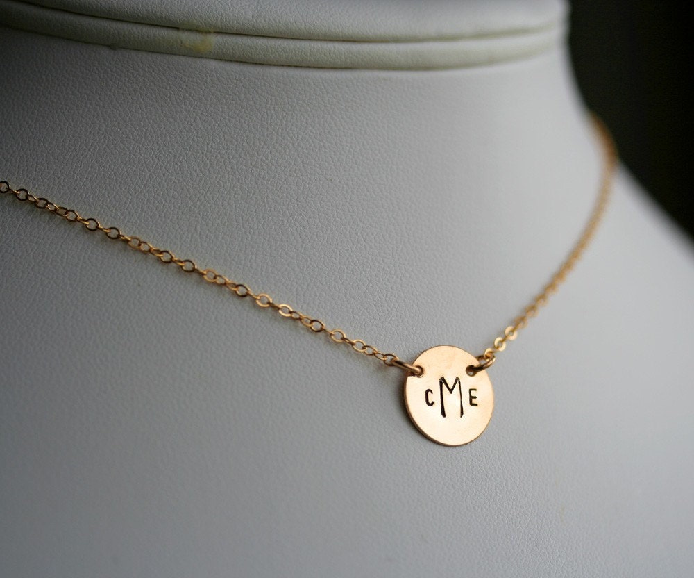 Custom Simplicity Necklace in 14K Gold - Filled - 1/2 inch Hand Stamped Choker