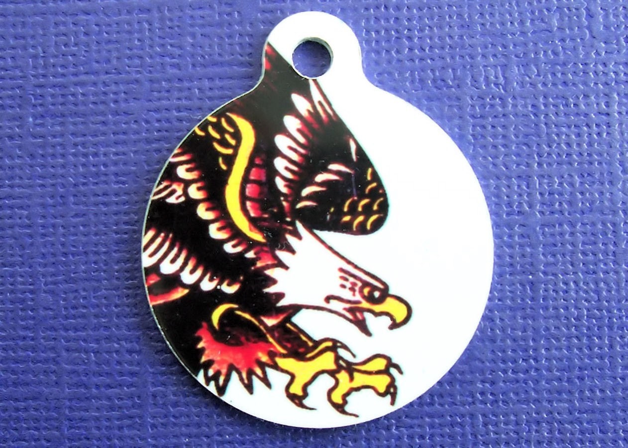 Eagle Vintage Tattoo Metal Dog/Cat ID Tag Customized