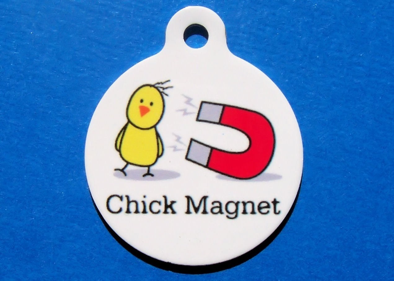 Pet Tag Chick Magnet Metal