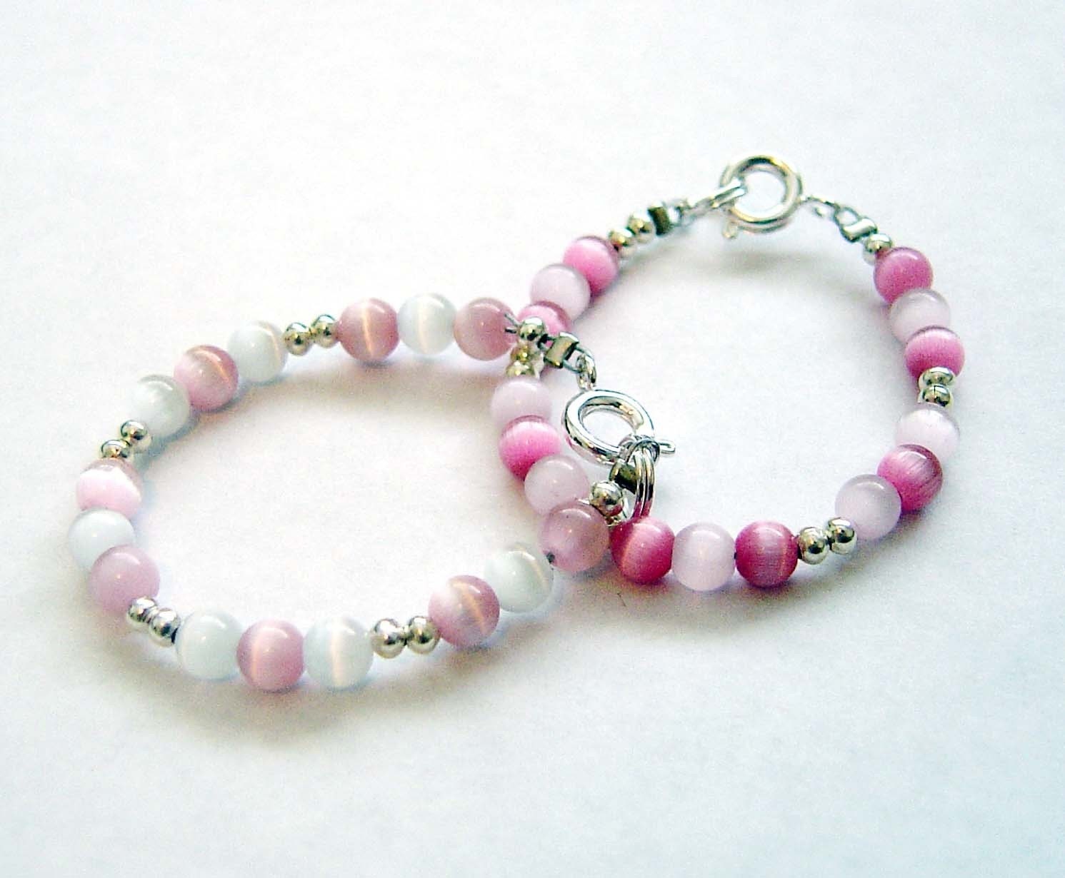Baby Bracelets on Twins Baby Bracelets Set Of 2 All About Pink By Qt4baby On Etsy