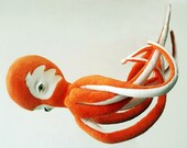 Hanging Plush and Vinyl  Octopus Orange Crush Marvel Inspired