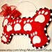 Pet Dog Bone Burlap Door Hanger Decoration HUGE 2 ft
