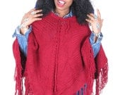 70s CroChEt KniT FrInGe BuRgUnDy PaNcHo sWeATeR ShAwL CaPe