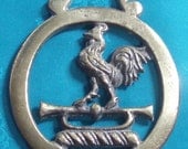 Vintage Brass Rooster Talisman Horse Tack Fob