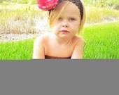 Coral Peony Headband. Ready To Ship.