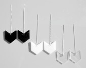 clear acrylic chevron earrings