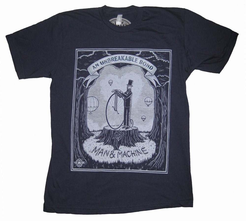 MAN & MACHINE on navy LARGE