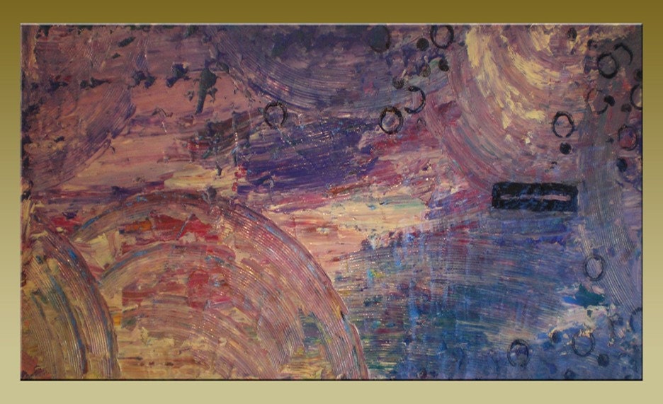 ORIGINAL abstract PAINTING MODERN Art,11,8" x 23,6" in inches,with certificate of authenticity