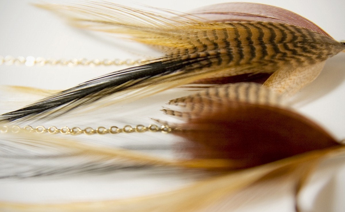 Leopard Feather Earrings - Burgundy Feather Earrings - Long Feather Earrings - Neutral Feathers
