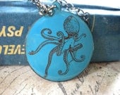 Octopus Enamel Necklace