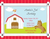 Down at the Farm Party Invitations Set of 12