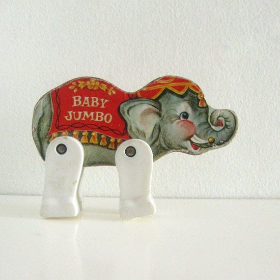 Vintage wooden toy Elephant Fisher Price Junior Circus Animal