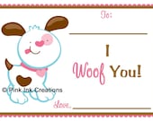 Puppy Love Valentine's Day Card - Printable/PDF - Classroom Valentine - Boy or Girl Il_170x135