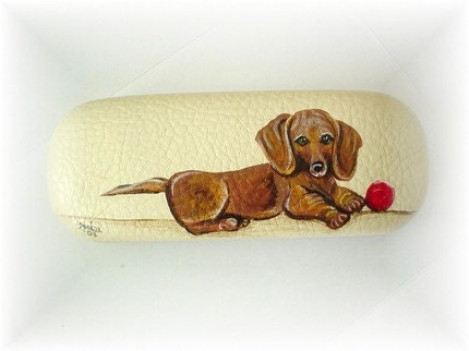 Custom Pet Hand Painted Eyeglass Case