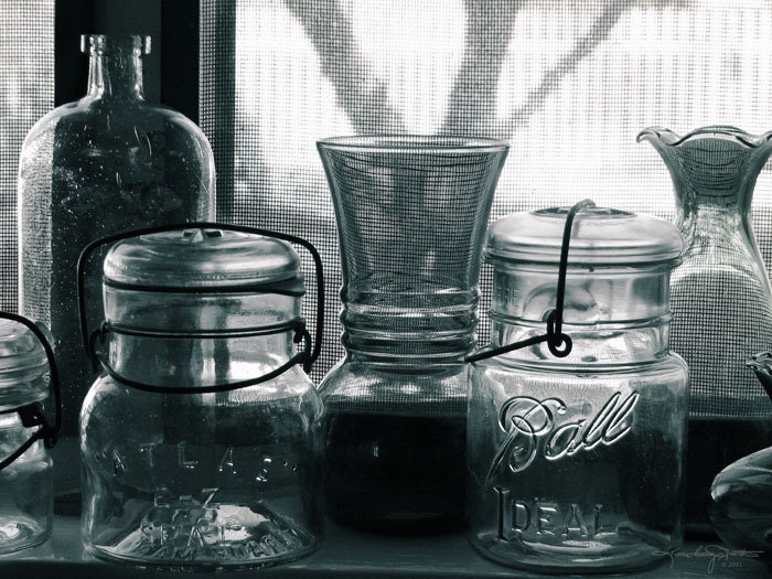 E-Z and Ideal - Monochrome Glass Canning Jars Photo