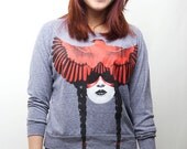 American Apparel, Pullover, Animal, Cardinal Warrior Sweater, Available S-L