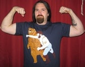 tshirt, tee, Man Punching Bear Men's t-shirt, sizes S-2XL available