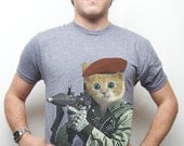 Kitty, Cat, Kitten with RPG, Cat t-shirt, GI Kitty, American Apparel, Available S-XL