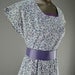 1940s vintage summer dress size small Lilac floral print 40s sweetheart swing wartime era Garden