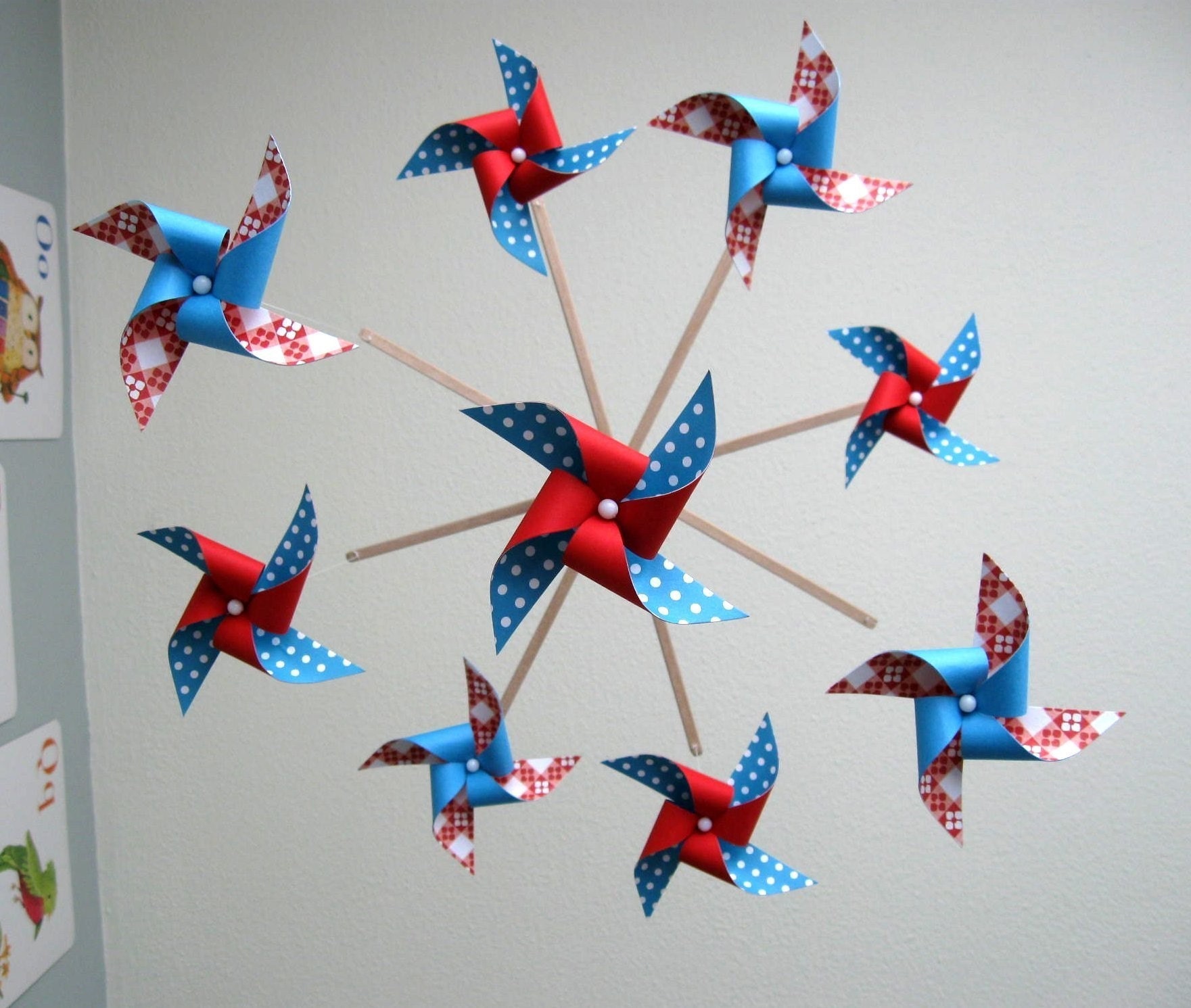 Pinwheel Mobile Blue Sky Picnic