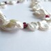 Keshi Pearl and Garnet Necklace Cottage Style Shabby Chic Mothers Day Outdoor Bridal Garden