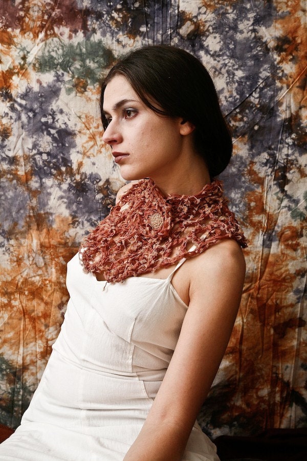 Summer SALE - Soft Peach Capelet