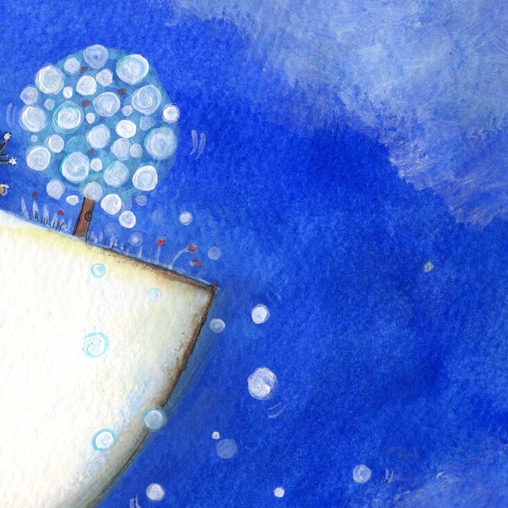 snow on half moon ( Print )