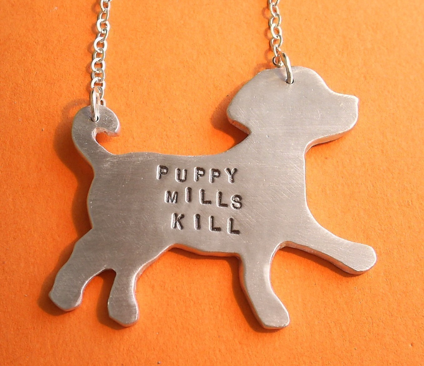 Earth Friendly Puppy Mills Kill Pendant