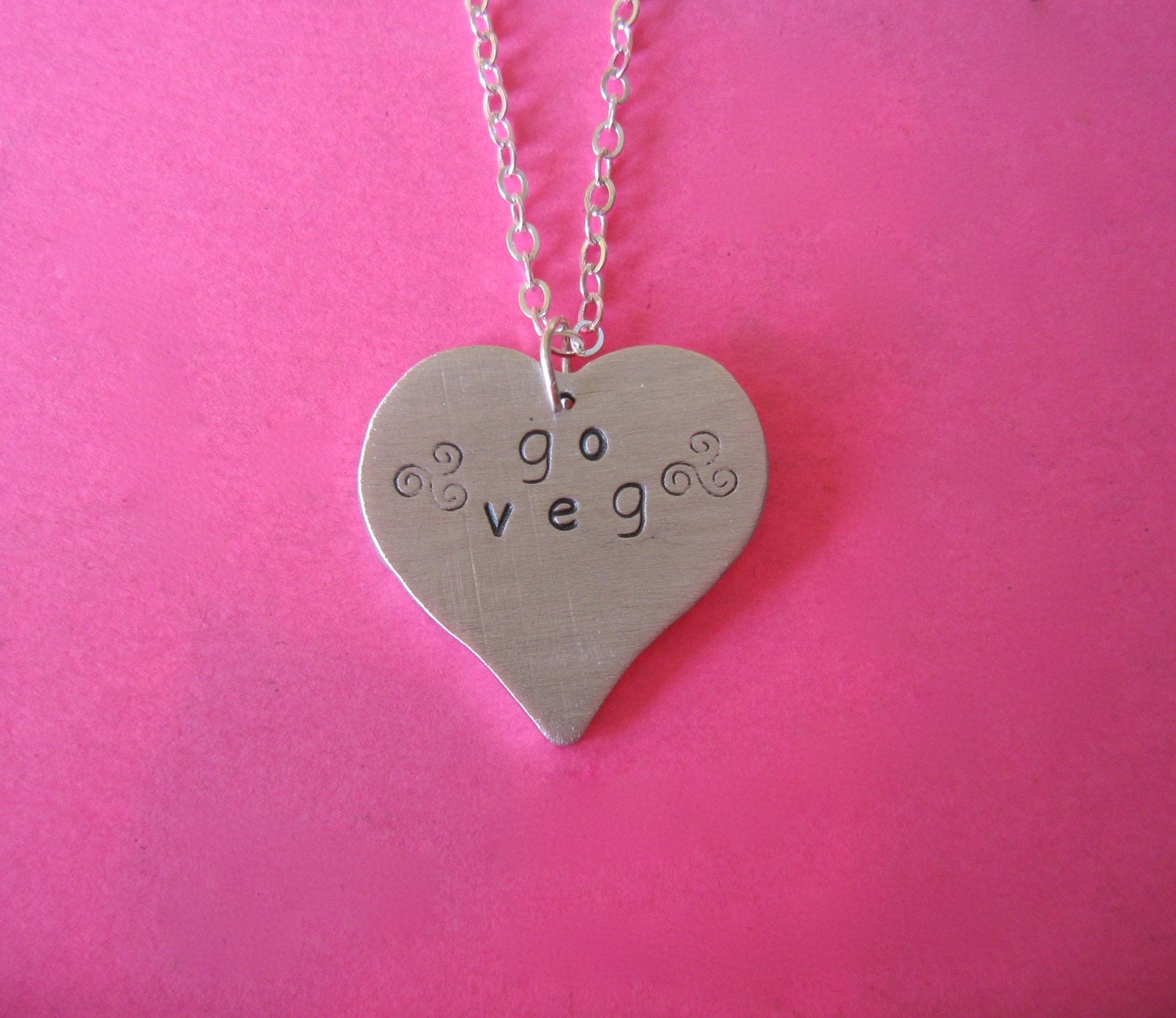 Go Veg Heart pendant