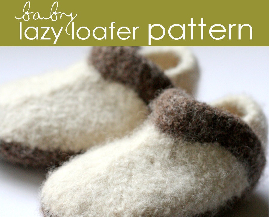 Baby Lazy Loafer PDF PATTERN - (3-6 and 6-12 months)