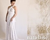 Vintage inspired bridal gown wrap dress