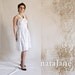 Vintage inspired bridal gown wrap dress, tea-length