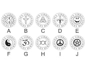 Custom Symbol Inchie Ex Libris  Rubber Stamp Bookplate Choose Your Design H20