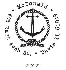 Anchor Custom Return Address  Rubber Stamp 114