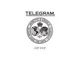 Telegram Wedding Custom Save the Date Rubber Stamp AD156