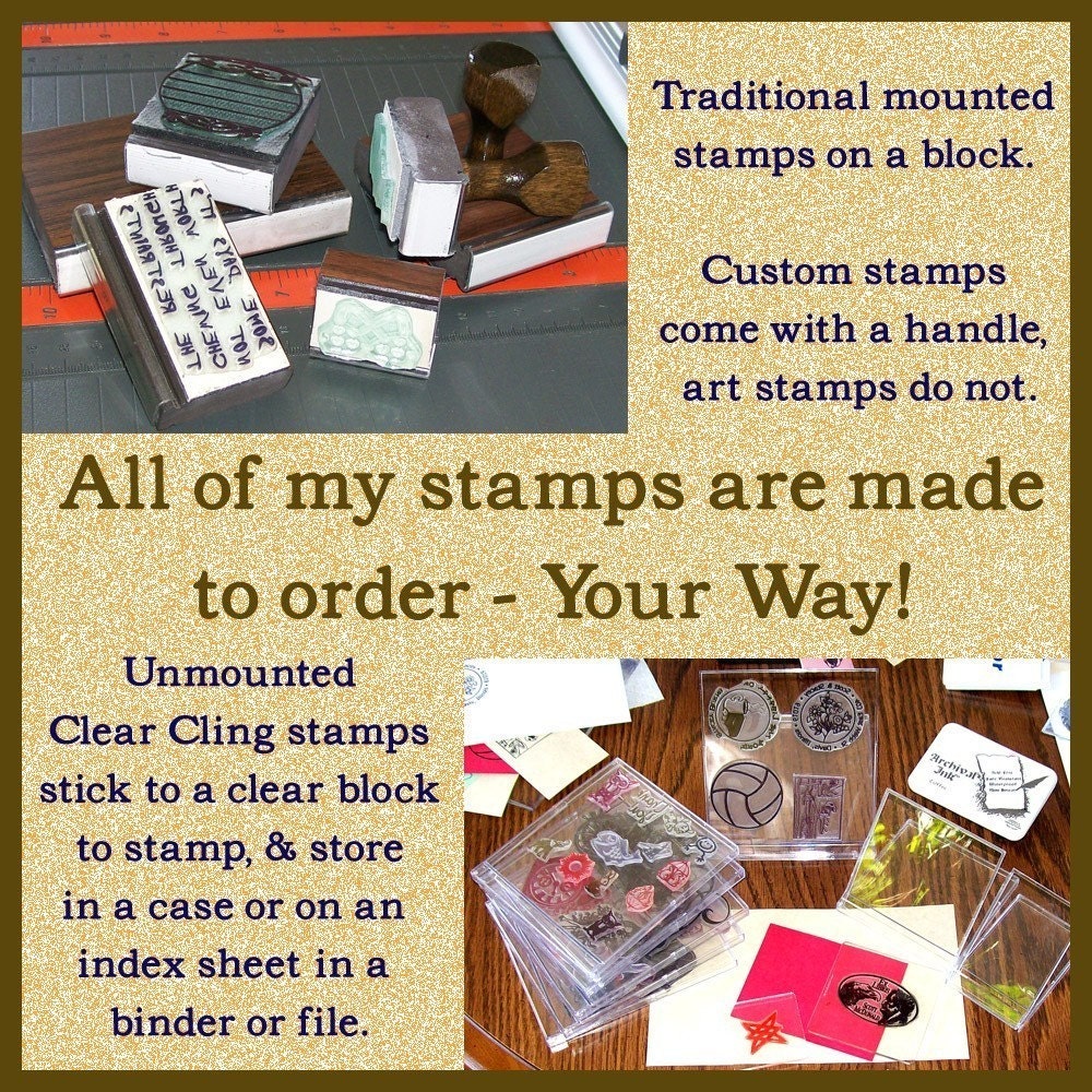 Custom Honey Bee Illustration Return Address Rubber Stamp AD94